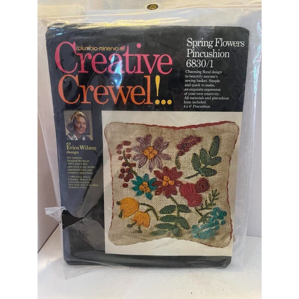 Creative Crewel! Spring Flowers Pincushion 6830/1 Unopened